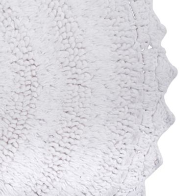 Image showing  Crochet Microfiber Oval Bath Mat, 17 in. x 24 in.