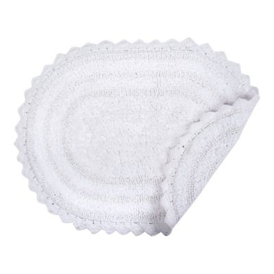 Image showing  Crochet Microfiber Oval Bath Mat, 17 in. x 24 in.