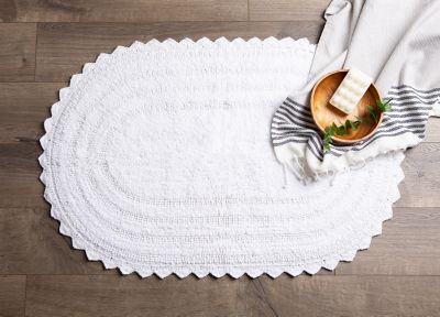 Image showing 5 th DII Crochet Microfiber Oval Bath Mat, 17 in. x 24 in.