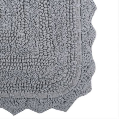Image showing  Crochet Microfiber Square Bath Mat, 24 in. x 24 in.