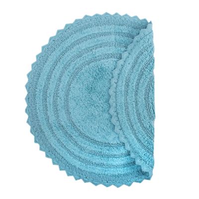 Image showing  Crochet Microfiber Round Bath Mat, 28 in.