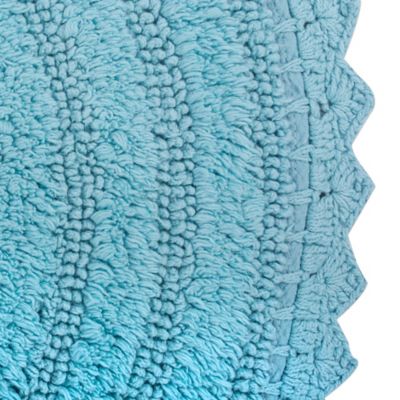 Image showing  Crochet Microfiber Round Bath Mat, 28 in.