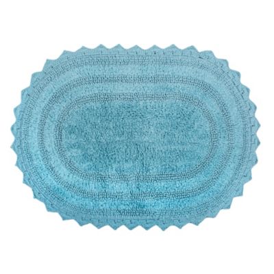 Zingz & Thingz Crochet Oval Bath Mat, 17 in. x 24 in.