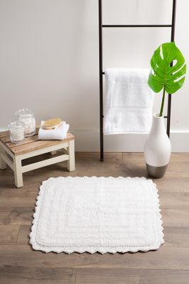 Image showing  Crochet Microfiber Square Bath Mat, 24 in. x 24 in.