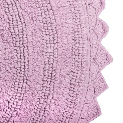 Image showing  Crochet Microfiber Round Bath Mat, 28 in.