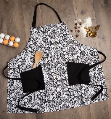Image showing 7 th Zingz Home Damask Apron, Black