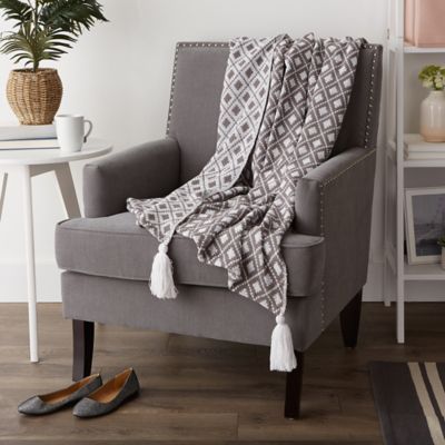 Image showing  Cotton Diamond Lattice Throw Blanket