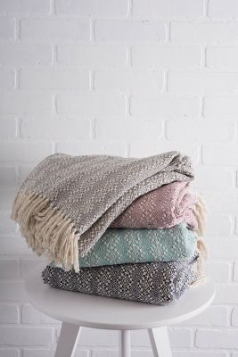 Image showing 5 th DII Cotton Diamond Stitch Throw Blanket, 50 in. x 60 in., Gray