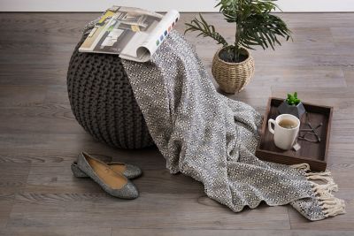 Image showing 6 th DII Cotton Diamond Stitch Throw Blanket, 50 in. x 60 in., Gray