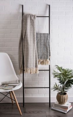 Image showing 7 th DII Cotton Diamond Stitch Throw Blanket, 50 in. x 60 in., Gray