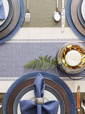 Image showing  Dobby Striped Table Runner