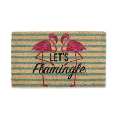 DII Let's Flamingle Natural Fiber Door Mat, 18 in. x 30 in.