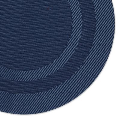 Image showing  Round PVC Double Frame Place Mats, 14 in. x 14 in., Blue, 6-Pack