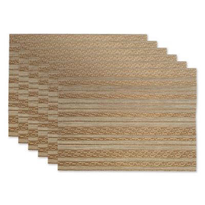 Zingz & Thingz PVC Basketweave Place Mats, 6 pc.