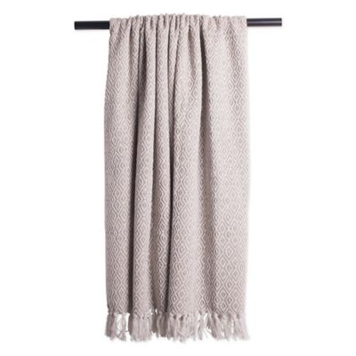 Image showing  Cotton Double Diamond Throw Blanket, 50 in. x 60 in.