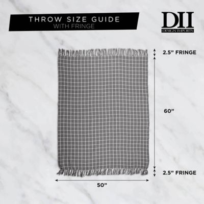 Image showing  Cotton Double Diamond Throw Blanket, 50 in. x 60 in.