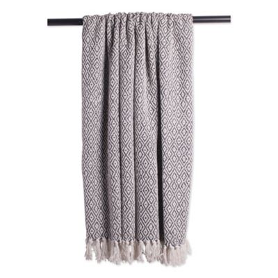 Image showing  Cotton Double Diamond Throw Blanket, 50 in. x 60 in.
