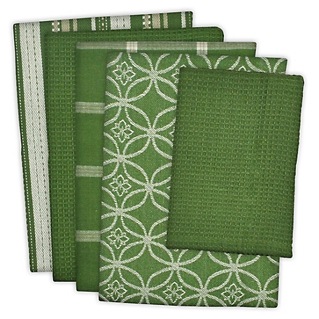 Zingz & Thingz Assorted Dish Towel and Dishcloth Set, 5 pc.