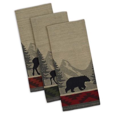 Zingz & Thingz Walk in The Woods Jacquard Dish Towel Set, 18 in. x 28 in., 3 pc.