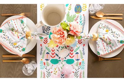 Image showing  Easter Folk Garden Embellished Table Runner