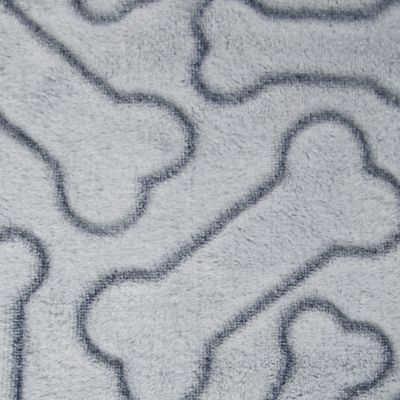 Image showing  Polyester Embossed Bone Print Microfiber Pet Blanket
