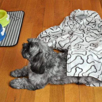 Bone Dry Polyester Embossed Bone Print Microfiber Pet Blanket