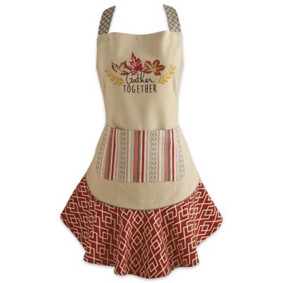 Zingz & Thingz Gather Together Ruffle Apron, 26 in. x 28.5 in.