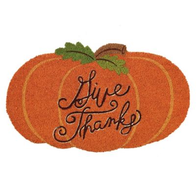 Zingz & Thingz Give Thanks Pumpkin Doormat