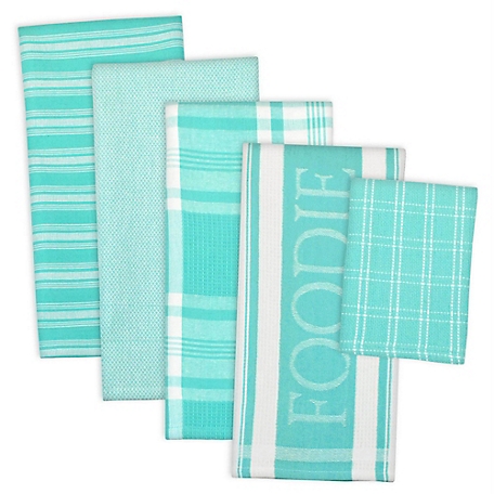 Zingz & Thingz Assorted Foodie Dish Towel and Dishcloth Set, 5 pc.