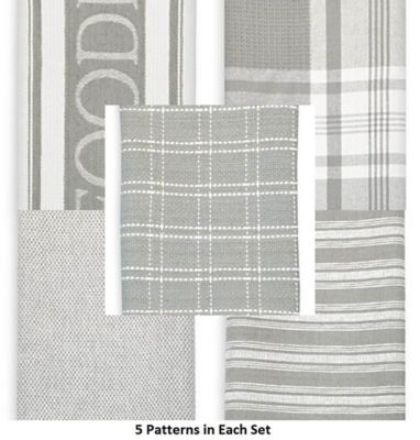 Image showing  Assorted Foodie Dish Towel and Dishcloth Set, 5 pc.