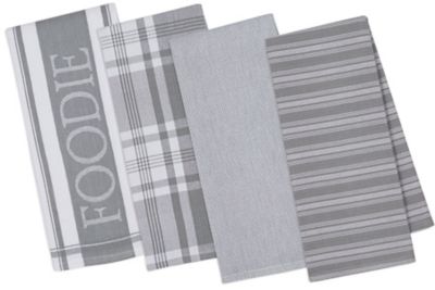 DII Assorted Gourmet Kitchen Dish Towel Set, 4 pc.