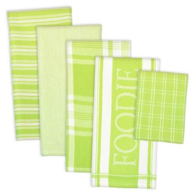 DII Assorted Foodie Dish Towel and Dishcloth Set, 5 pc.