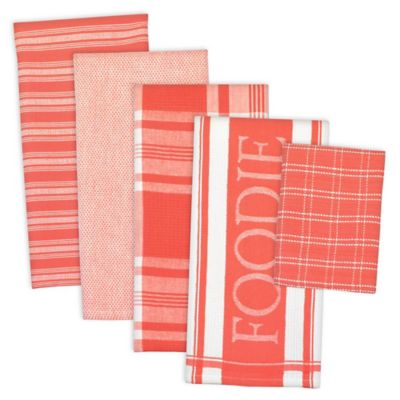 DII Assorted Foodie Dish Towel and Dishcloth Set, 5 pc.