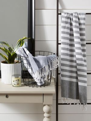 Image showing 6 th DII Striped Fouta Towel