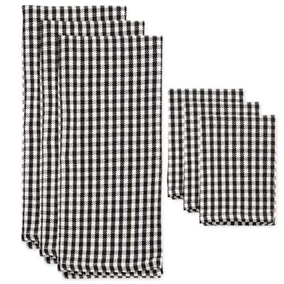 Image showing  Checkered Heavyweight Dish Towel and Dishcloth Set, 3 pc.