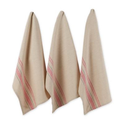 DII French Striped Woven Dish Towels, 18 in. x 28 in., 3 pc.