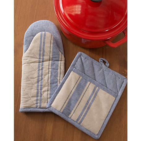 Zingz & Thingz French Striped Dog Cleaning Oven Mitt