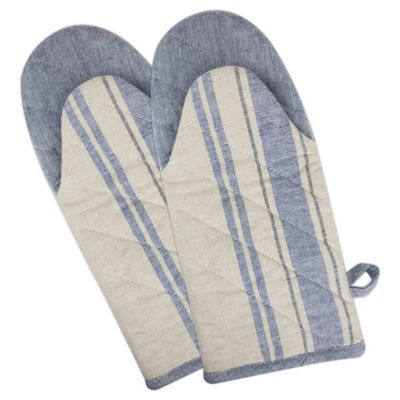 Image showing  French Striped Dog Cleaning Oven Mitt