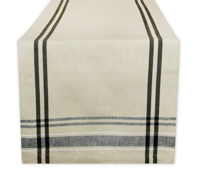 Zingz & Thingz French Striped Table Runner, 1 in. W Hem, Compatible with Tables that Seat 8-12 People