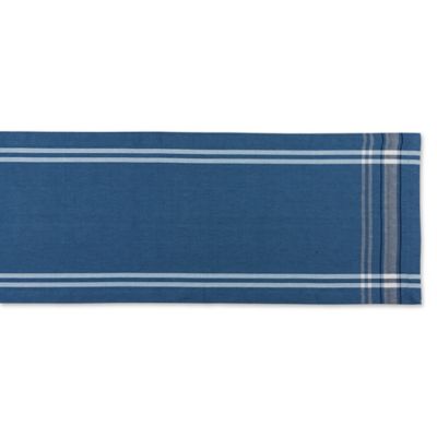 Image showing 11 th DII Chambray French Striped Table Runner, 1 in. W Hem, Compatible with Tables that Seat 4-8 People