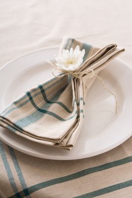 Image showing 10 th DII French Striped Napkins, 20 in. x 20 in., 6 pc.