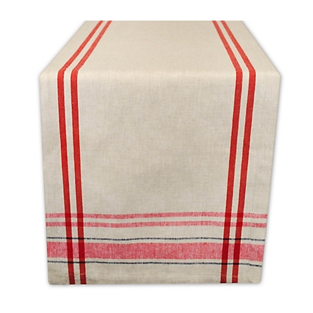 Zingz & Thingz French Striped Table Runner, 1 in. W Hem, Compatible with Tables that Seat 8-12 People