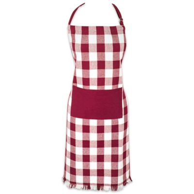 DII Heavyweight Checkered Fringed Chef Apron