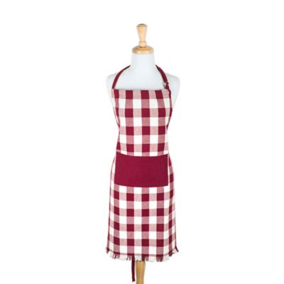 Image showing  Heavyweight Checkered Fringed Chef Apron
