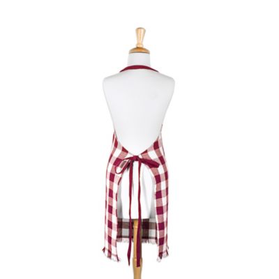 Image showing  Heavyweight Checkered Fringed Chef Apron