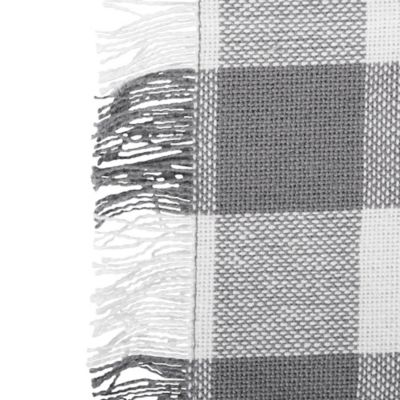 Image showing  Heavyweight Checkered Fringed Cotton Place Mat, 13 in. x 19 in.