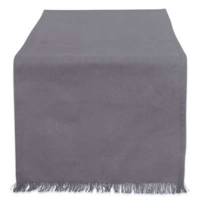Zingz & Thingz Solid Heavyweight Fringed Table Runner