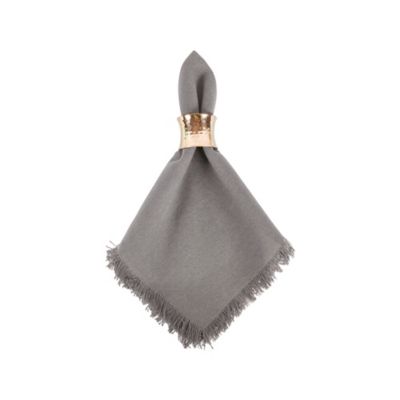 Image showing  Solid Heavyweight Fringed Napkins, 6 pc.