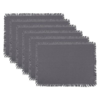 Zingz & Thingz Solid Heavyweight Fringed Place Mat