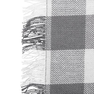 Image showing  Heavyweight Checkered Fringed Table Runner
